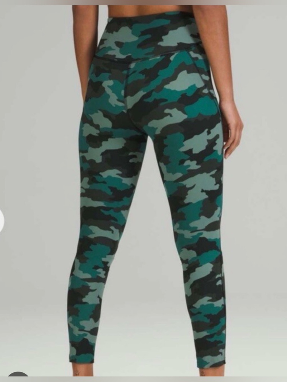 Lululemon Base Pace HR Tight 25" Heritage 365 Camo Tidewater Teal Multi Sz 8